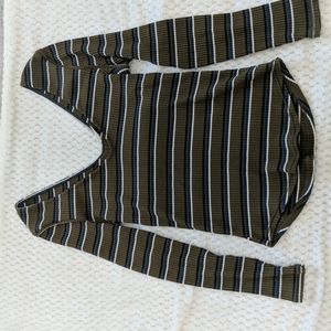 Free People Scoop Neck Striped long sleeve.